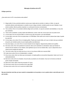 Mensajes Acústicos de la PC