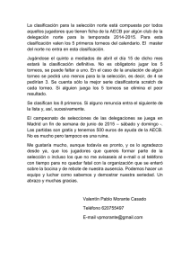 aclaraciones sobre la selección norte de esta temporada