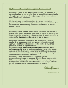 2) ¿Qué es la Mesoterapia sin agujas o electroporación?