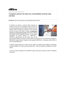 Congelan precios de todos los combustibles durante esta
