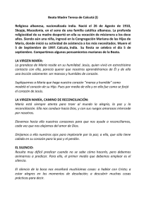 Beata Madre Teresa de Calcutá (I) Religiosa albanesa