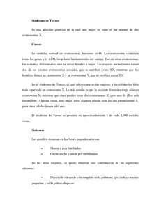 Síndrome de Turner cromosomas X.