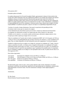 Parent Newsletter Spanish August