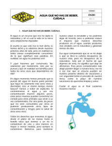Agua que no has de beber, cuídala: Conservación del agua