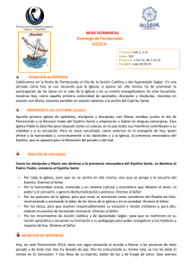MISA DOMINICAL Domingo de Pentecostés CICLO A