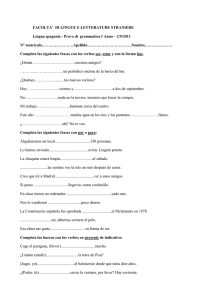 FACOLTA` DI LINGUE E LETTERATURE STRANIERE Lingua
