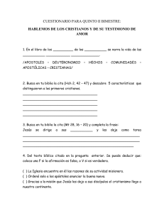 hablemos de los cristianos y de su testimonio de amor