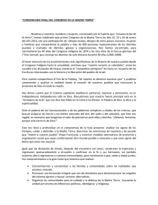 “COMUNICADO FINAL DEL CONGRESO DE LA MADRE TIERRA”