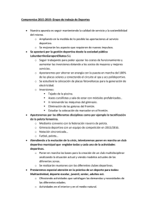 Compromiso 2015-2019: Grupo de trabajo de Deportes Nuestra