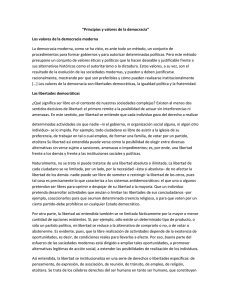 principios y valores de la democracia