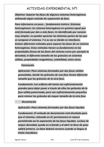 Para sistemas formados por dos fases sólidas granuladas, donde