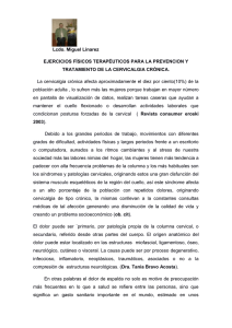 EJERCICIOS FÍSICOS TERAPÉUTICOS PARA EL ALIVIO DE LA