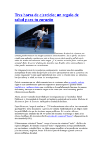 Tres horas de ejercicio