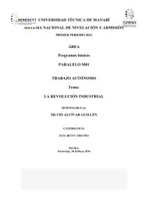 UNIVERSIDAD TÉCNICA DE MANABÍ SISTEMA NACIONAL DE NIVELACIÓN Y ADMISIÓN  ÁREA