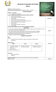 Recuerda el calendario de Prueba! Marzo