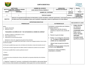 CARTA DIDÁCTICA INSTITUCIÓN NOMBRE DEL DOCENTE