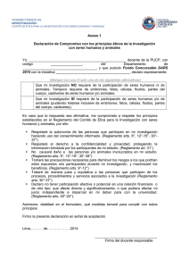 Declaración de compromiso con los principios éticos