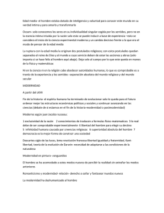 Resumen Modernidad y Postmodernidad Roa