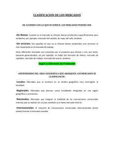 CLASIFICACION DE LOS MERCADOS (23288)