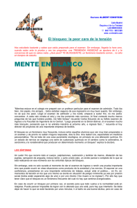 EL BLOQUEO (LA PEOR CARA DE LA TENSIÓN)