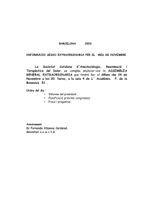 Sessió Extraodinària