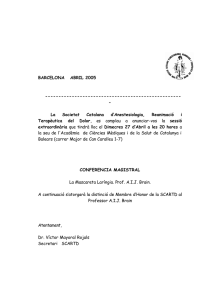 Homenatge al Prof. A.I.J. Brain Conferència Magistral