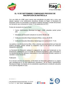 Oferta Educativa para el año 2015