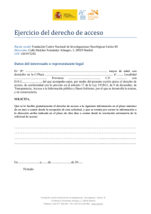 Ejercicio del derecho de acceso