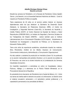 Semblanza curricular Adolfo G mez Vives