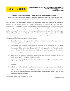 PUERTO RICO TIENE EL DERECHO DE SER INDEPENDIENTE