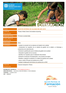 AUDITOR INTERNO DE CALIDAD ISO 9001:2015