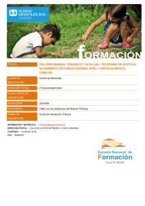 TALLERES MANUAL THINKING DT CATALUñA - PROGRAMA DE APOYO AL