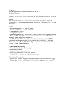 Programa Métodos y Técnicas de Análisis e Investigación (MTAI) Prof. Yuri Serbolov