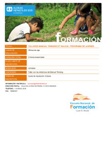 TALLERES MANUAL THINKING DT GALICIA - PROGRAMA DE JóVENES