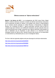Últimos avances en “tijeras moleculares”