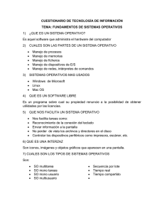 Cuestionario: Fundamentos de Sistemas Operativos
