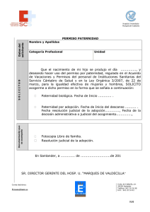 Que  el  nacimiento  de  mi ... deseando hacer uso del permiso por paternidad, regulado en el...