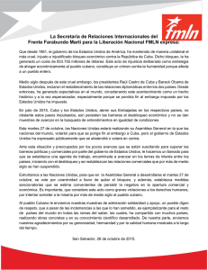 La Secretaría de Relaciones Internacionales del