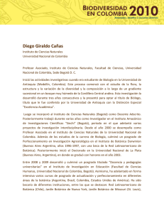» Diego Giraldo Cañas. Ph. D.