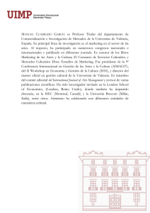 Prof. Manuel CUADRADO - Universidad de Valencia - Spain