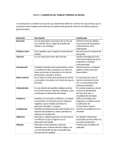 • ANEXO 5. ELEMENTOS DEL TRABAJO TERMINAL DE GRADO