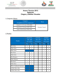 Anexo Técnico 2013 Natación Ciegos y Débiles Visuales