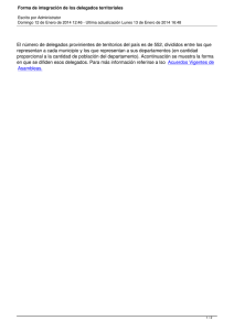 Forma de integración de los delegados territoriales