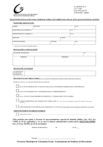 Solicitud de Instalación de Comercio Ambulante (Ord. Fiscal Nº 454)