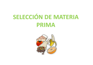 Selección de Materia Prima