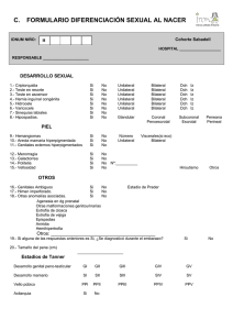 C. Formulario diferenciación sexual al nacer