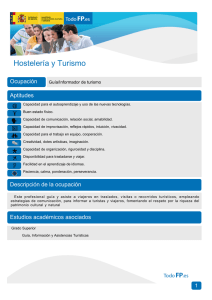 Hostelería y Turismo Ocupación Aptitudes Guía/Informador de turismo
