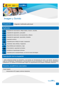 Imagen y Sonido Ocupación Aptitudes Integrador multimedia audiovisual