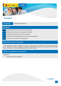 Sanidad Ocupación Aptitudes Auxiliar de enfermería