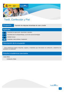 Textil, Confección y Piel Ocupación Aptitudes